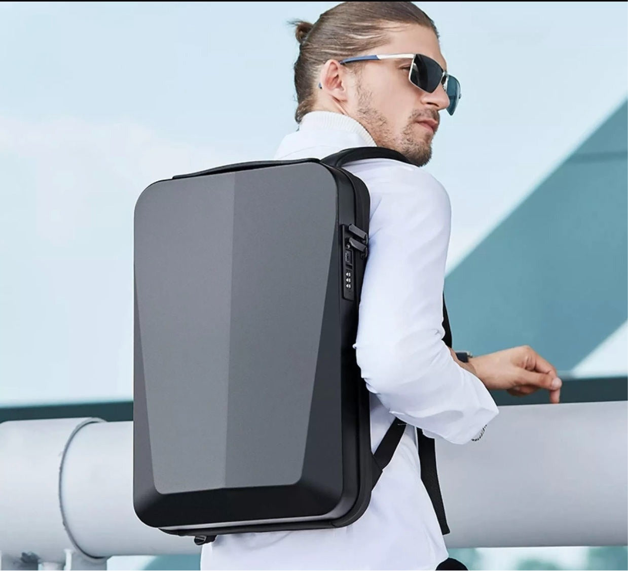 Sac à dos de jeu pour ordinateur portable, sac à bandoulière rigide pour hommes, sac à dos étanche pour ordinateur portable | BG-22201