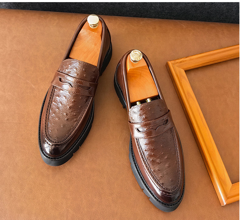 Mocassins Penny pour hommes de qualité supérieure, mocassins d'affaires formels à enfiler, chaussures en cuir | 8851