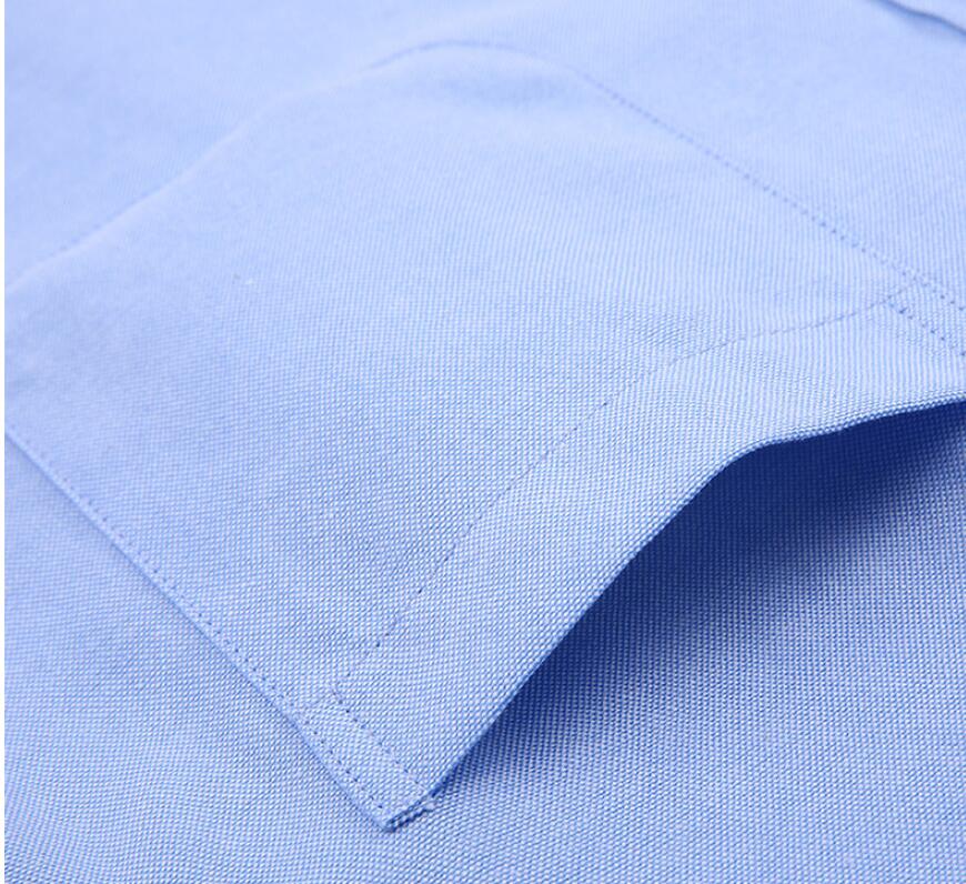 Camicia casual da uomo in Oxford filato tinta unita a maniche lunghe, abbigliamento autunnale | NJF