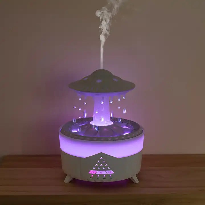 Telecomando Raindrop Cloud Umidificatore 7 colori LED Lampada UFO Diffusori di aromi | X01