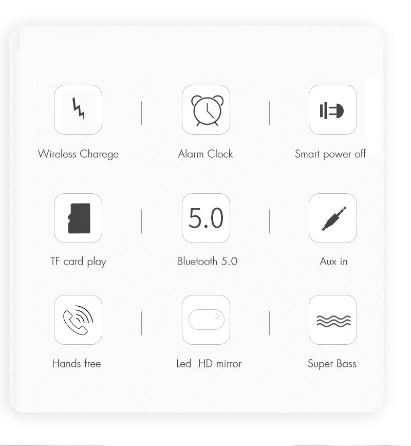 Sveglia con schermo grande e ricarica wireless da 15 W, altoparlante portatile Bluetooth | 2023