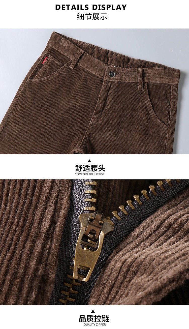 Jeans da uomo in velluto a coste dritto slim fit pantaloni versatili elastici business casual pantaloni comodi elastici | 6686