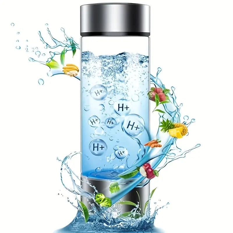 Hydrogen Water Bottle – USB Rechargeable & Portable with Stainless Steel Cap Transforms Regular Water into Hydrogen-Rich Hydration | TQ-08