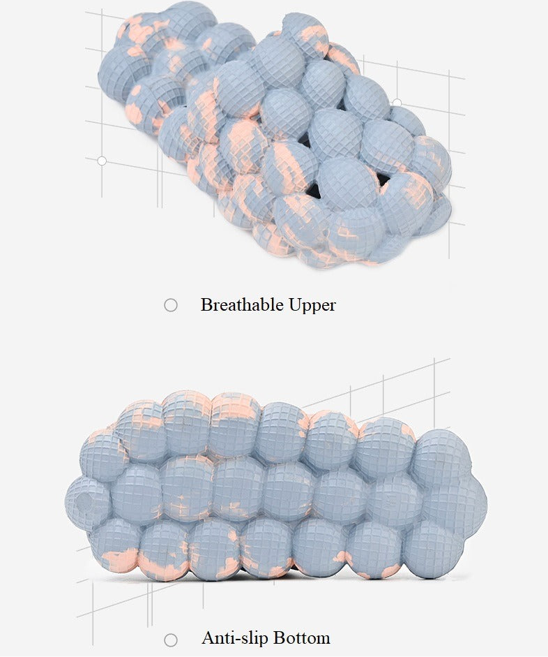 Chaussons à bulles unisexes en EVA de haute qualité, antidérapants, semelle de massage personnalisée en EVA, pantoufles à bulles d'intérieur souples pour la maison | RZ0025