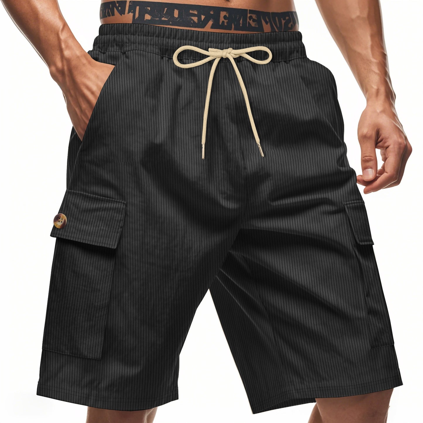 Men's Corduroy-Texture Cargo Shorts - Summer Relaxed Fit Utility Shorts | CFT-1