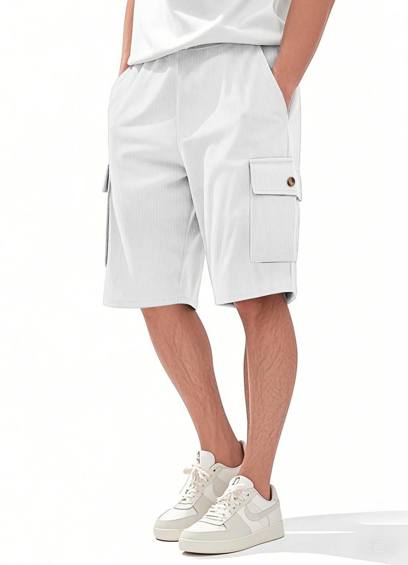 Men's Corduroy-Texture Cargo Shorts - Summer Relaxed Fit Utility Shorts | CFT-1