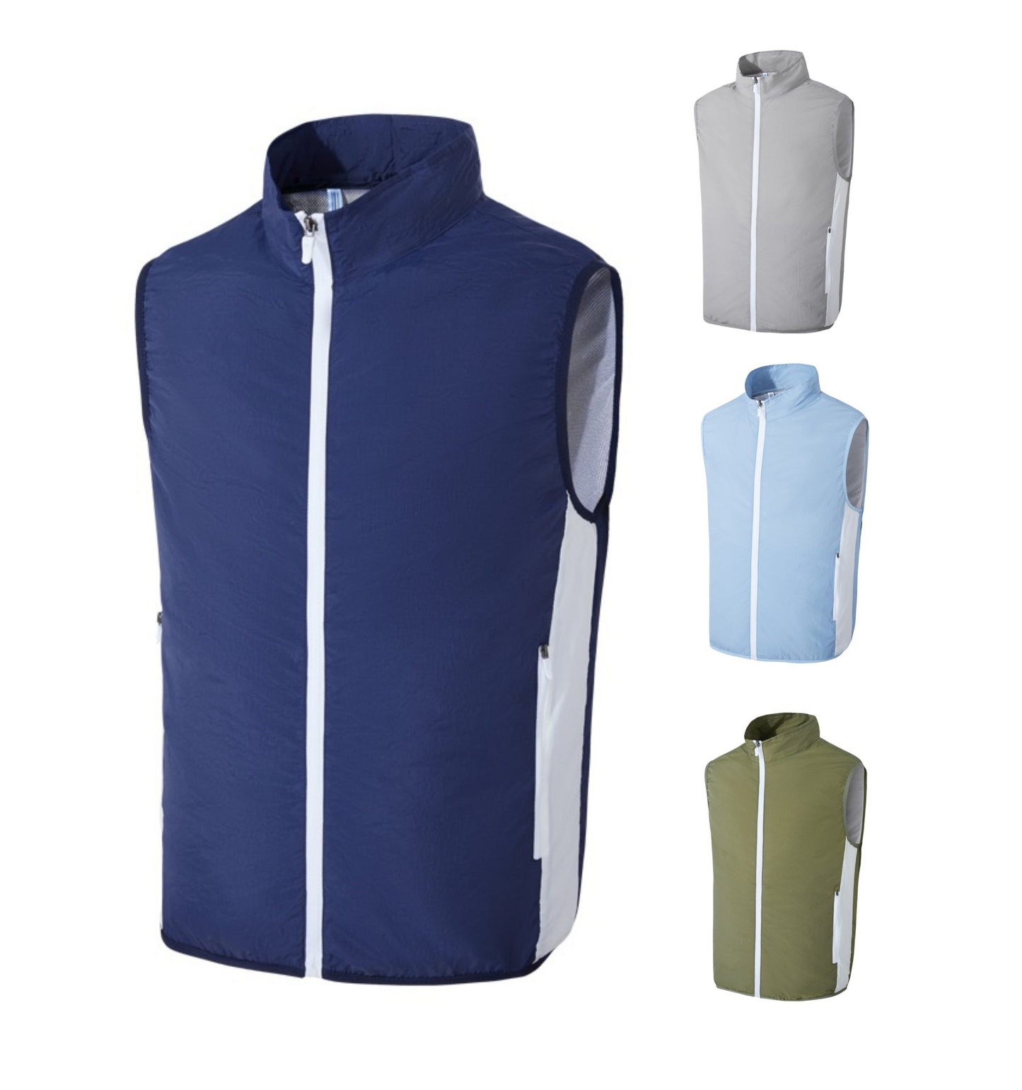 Gilet estivo senza maniche con protezione solare per esterni, gilet rinfrescante con aria condizionata | 5727