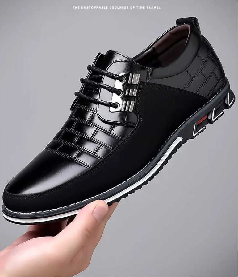 Men's Plaid British Style Derby Shoes Non-Slip Leather Loafers Moccasins Wedding Dress Shoes |