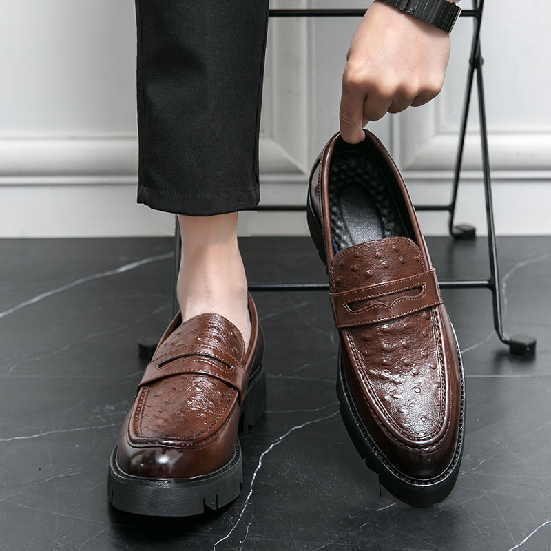Mocassins Penny pour hommes de qualité supérieure, mocassins d'affaires formels à enfiler, chaussures en cuir | 8851