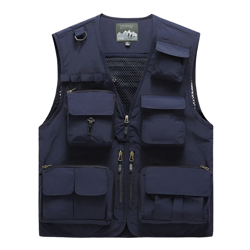 Gilet cargo multitasche da uomo, maglione da pesca per arrampicata, campeggio, escursionismo, gilet estivo