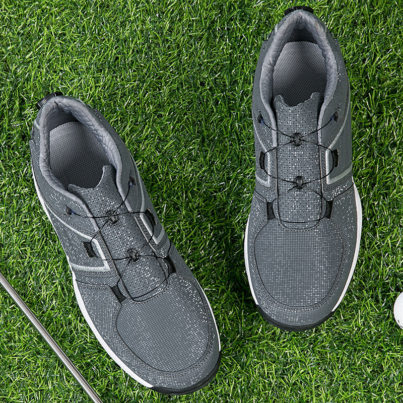 Scarpe da golf da uomo con allacciatura rapida, in pelle, antiscivolo | G160