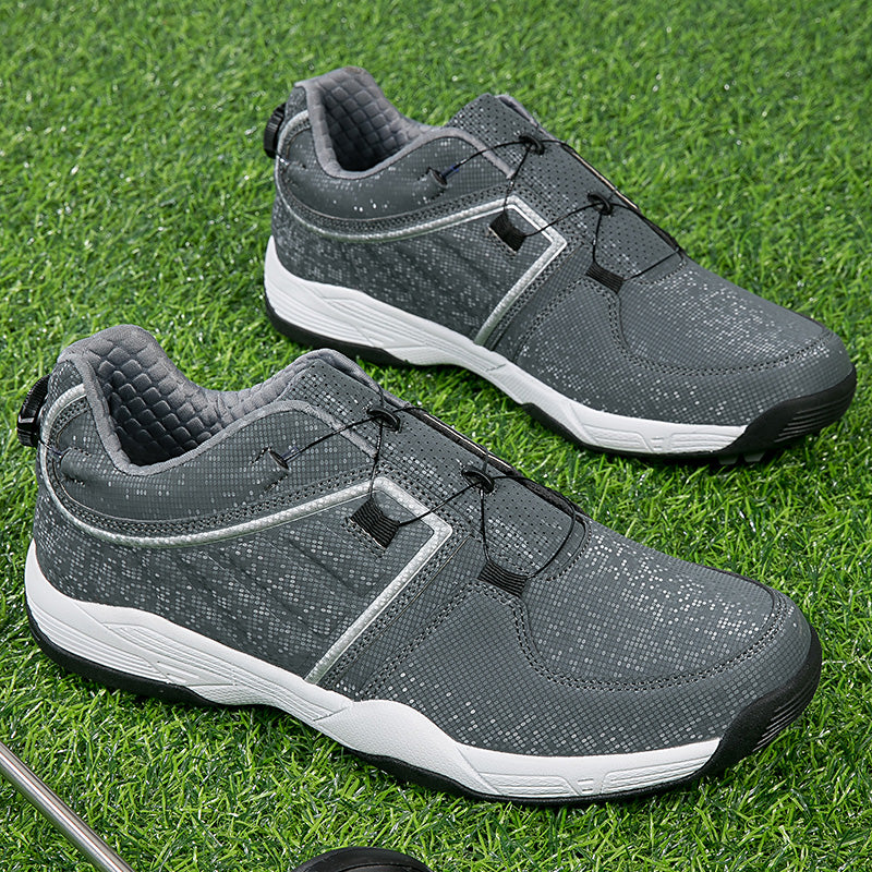 Scarpe da golf da uomo con allacciatura rapida, in pelle, antiscivolo | G160