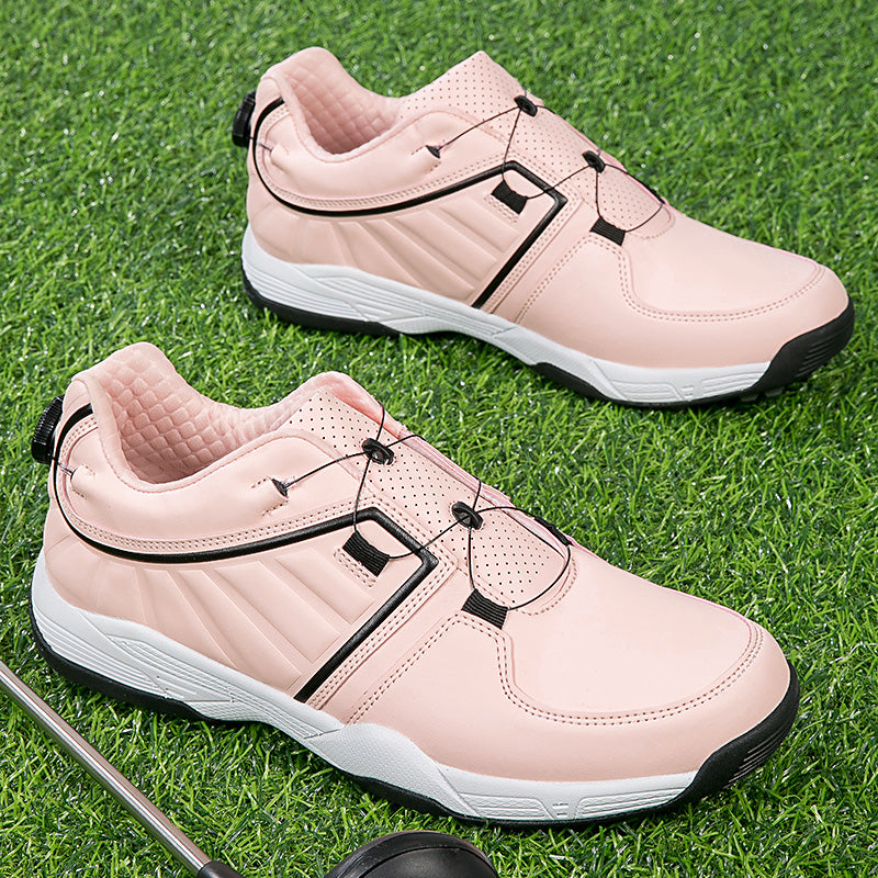 Scarpe da golf da uomo con allacciatura rapida, in pelle, antiscivolo | G160