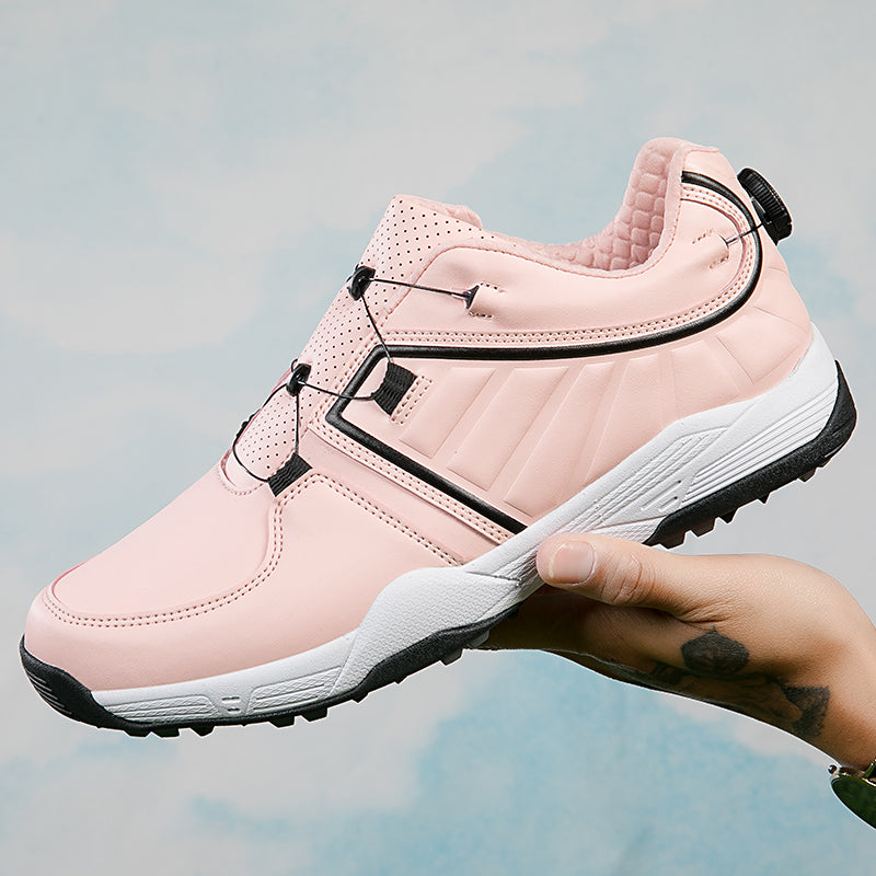 Scarpe da golf da uomo con allacciatura rapida, in pelle, antiscivolo | G160