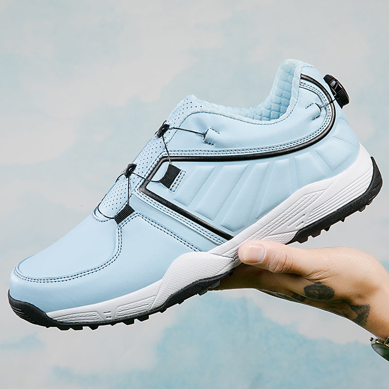 Scarpe da golf da uomo con allacciatura rapida, in pelle, antiscivolo | G160