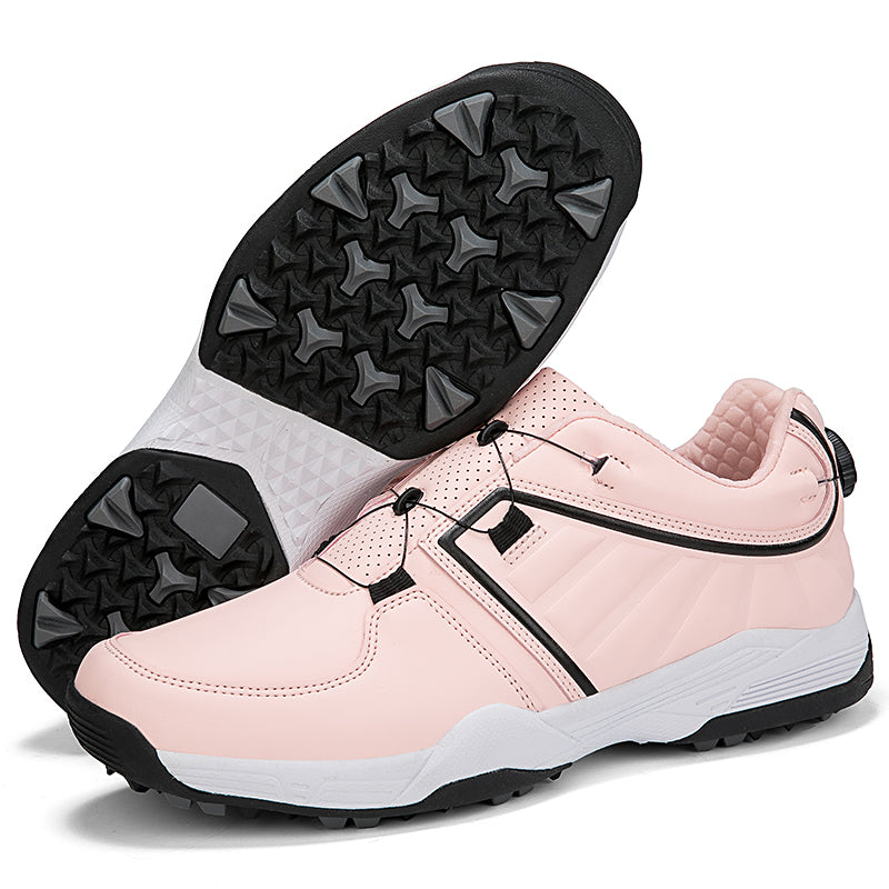 Scarpe da golf da uomo con allacciatura rapida, in pelle, antiscivolo | G160