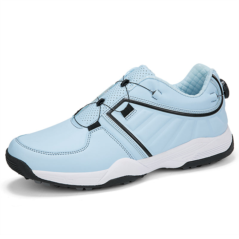Scarpe da golf da uomo con allacciatura rapida, in pelle, antiscivolo | G160
