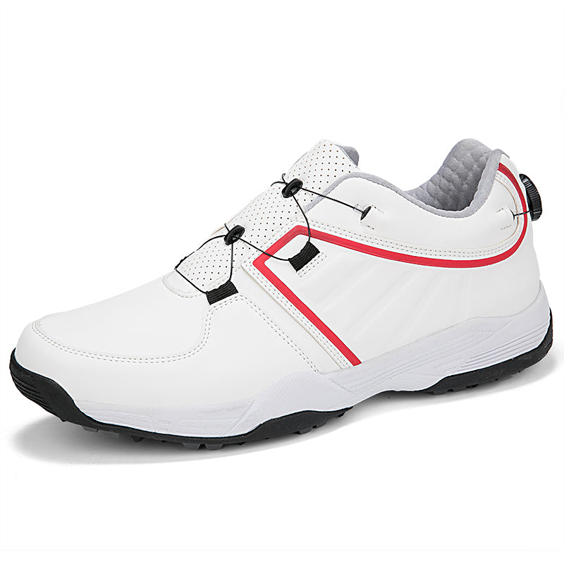 Scarpe da golf da uomo con allacciatura rapida, in pelle, antiscivolo | G160
