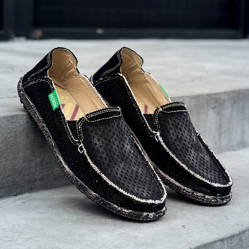 Men’s Plus Size Mesh Sneakers – Lightweight, Slip-On Outdoor Casual Shoes | 8808