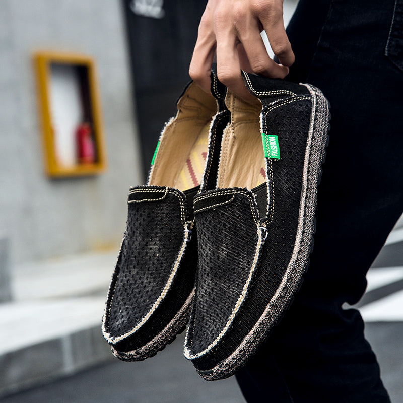 Men’s Plus Size Mesh Sneakers – Lightweight, Slip-On Outdoor Casual Shoes | 8808