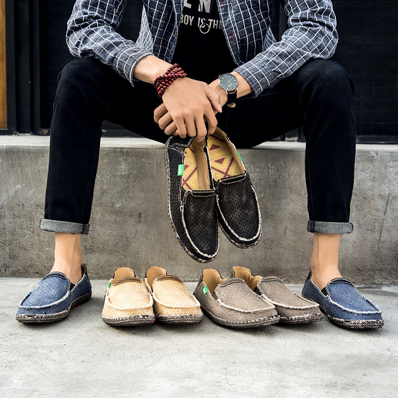 Men’s Plus Size Mesh Sneakers – Lightweight, Slip-On Outdoor Casual Shoes | 8808