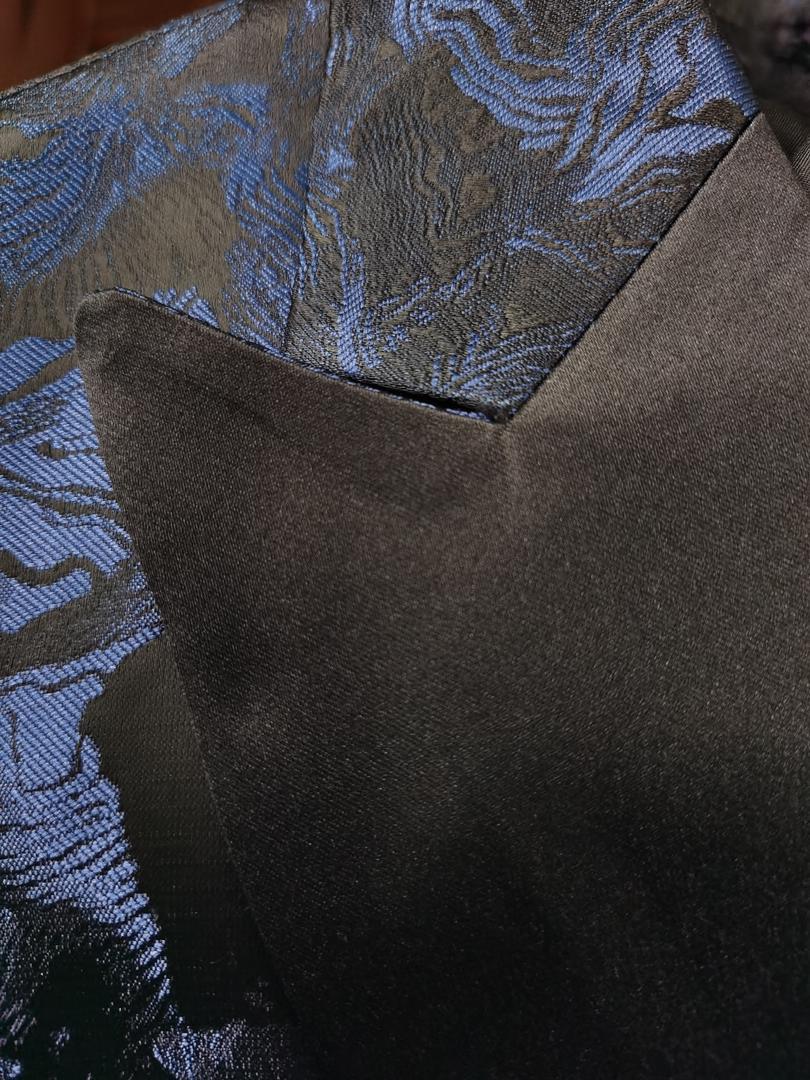 Completo da uomo di alta qualità, in jacquard, 3 pezzi, smoking, giacca, gilet e pantaloni, completo da matrimonio | 1515
