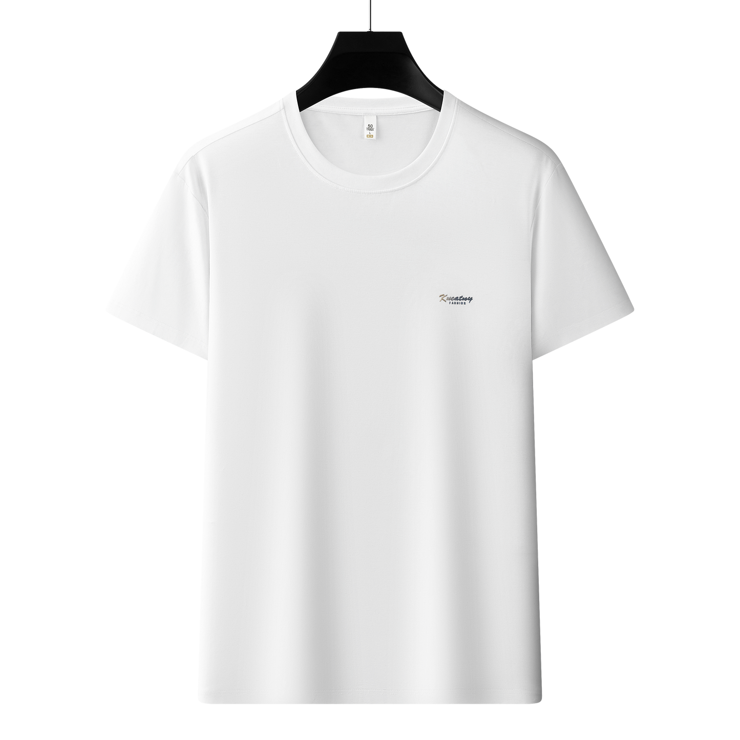 Men's Antibacterial Cooling Cotton T-Shirt - Summer Slim-Fit Round Neck Ice Silk Top | 6550