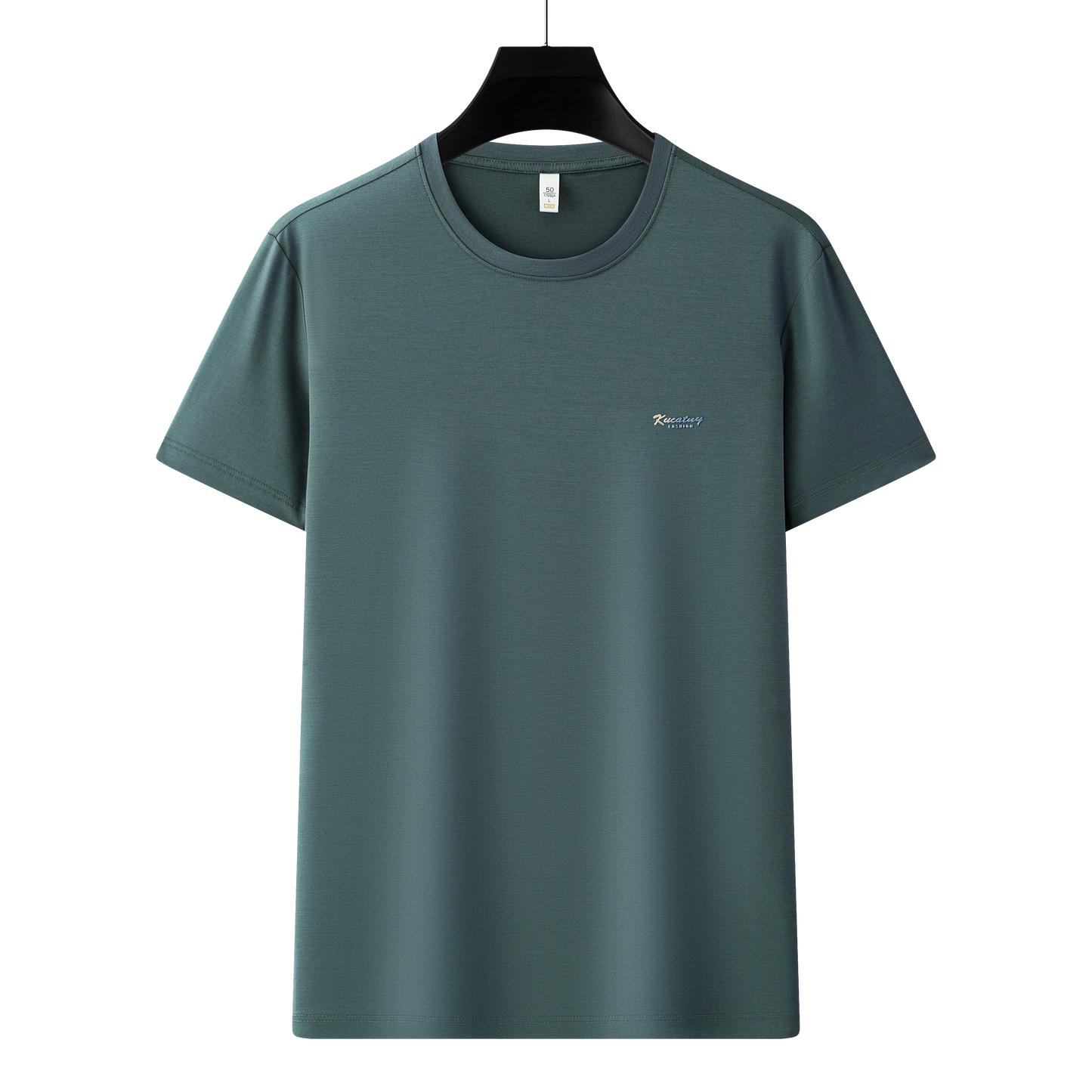 Men's Antibacterial Cooling Cotton T-Shirt - Summer Slim-Fit Round Neck Ice Silk Top | 6550