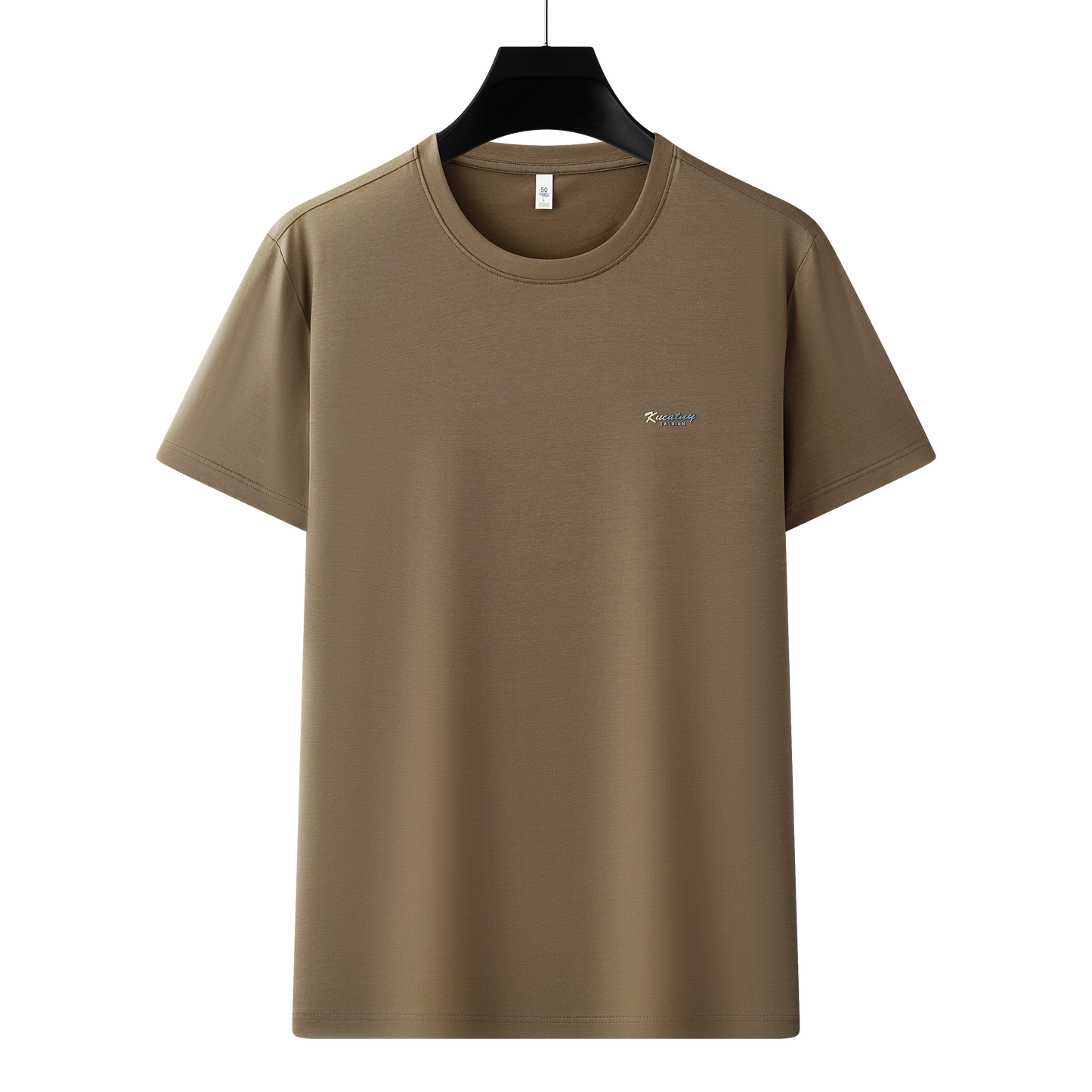 Men's Antibacterial Cooling Cotton T-Shirt - Summer Slim-Fit Round Neck Ice Silk Top | 6550