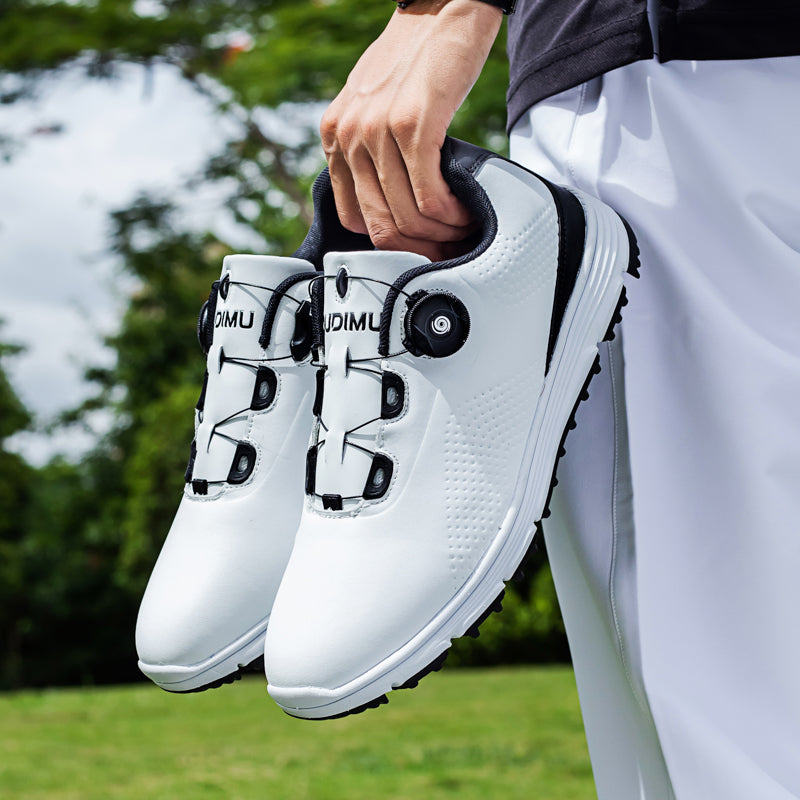 Chaussures de golf en cuir pour hommes Chaussures de golf imperméables et antidérapantes sans crampons | 20626