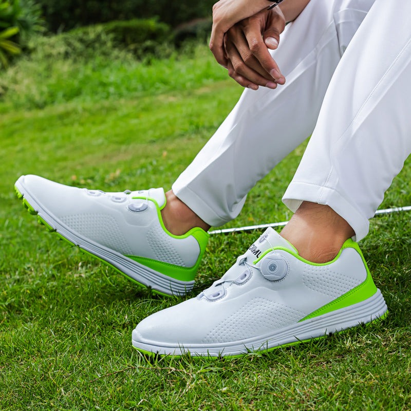 Chaussures de golf en cuir pour hommes Chaussures de golf imperméables et antidérapantes sans crampons | 20626