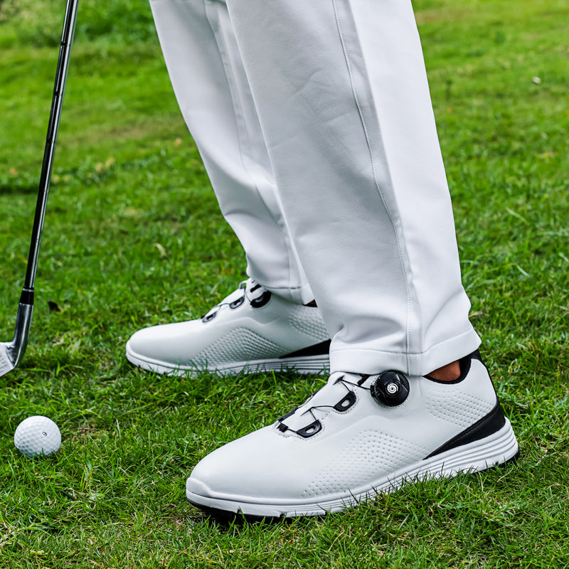 Chaussures de golf en cuir pour hommes Chaussures de golf imperméables et antidérapantes sans crampons | 20626