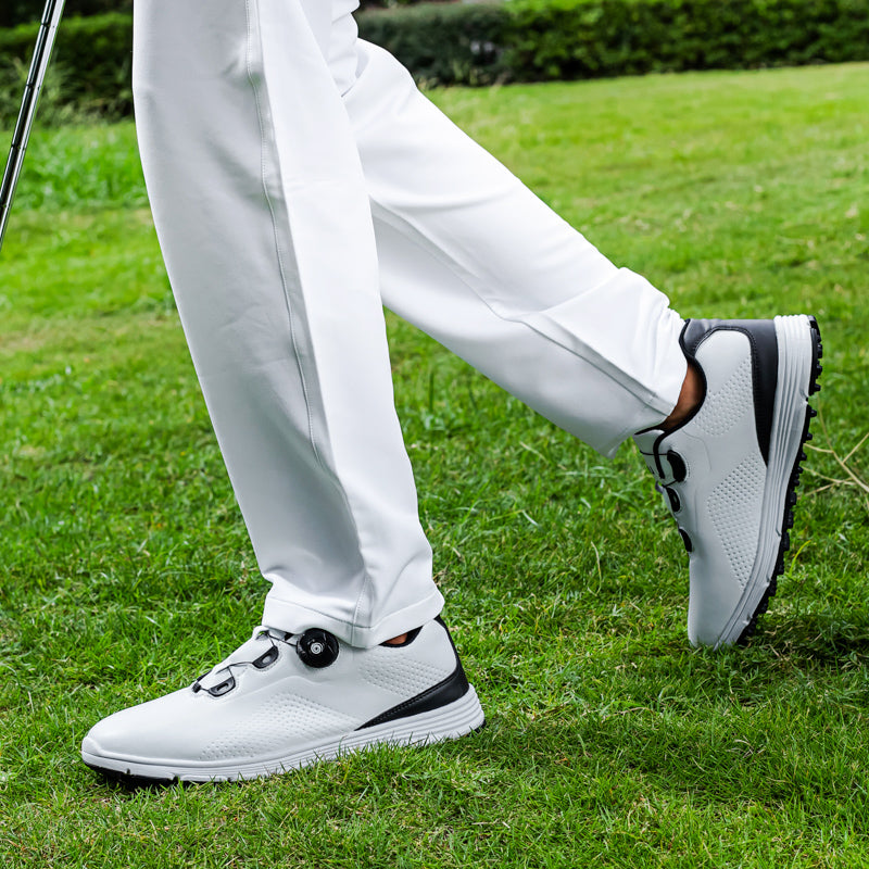 Chaussures de golf en cuir pour hommes Chaussures de golf imperméables et antidérapantes sans crampons | 20626