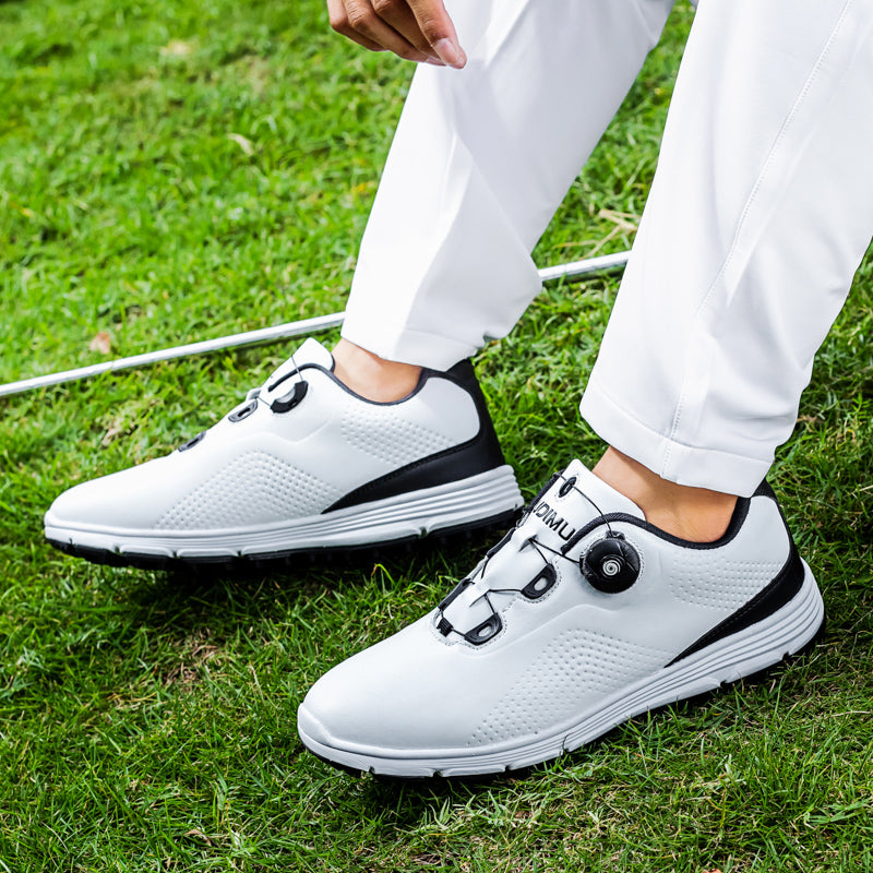Chaussures de golf en cuir pour hommes Chaussures de golf imperméables et antidérapantes sans crampons | 20626