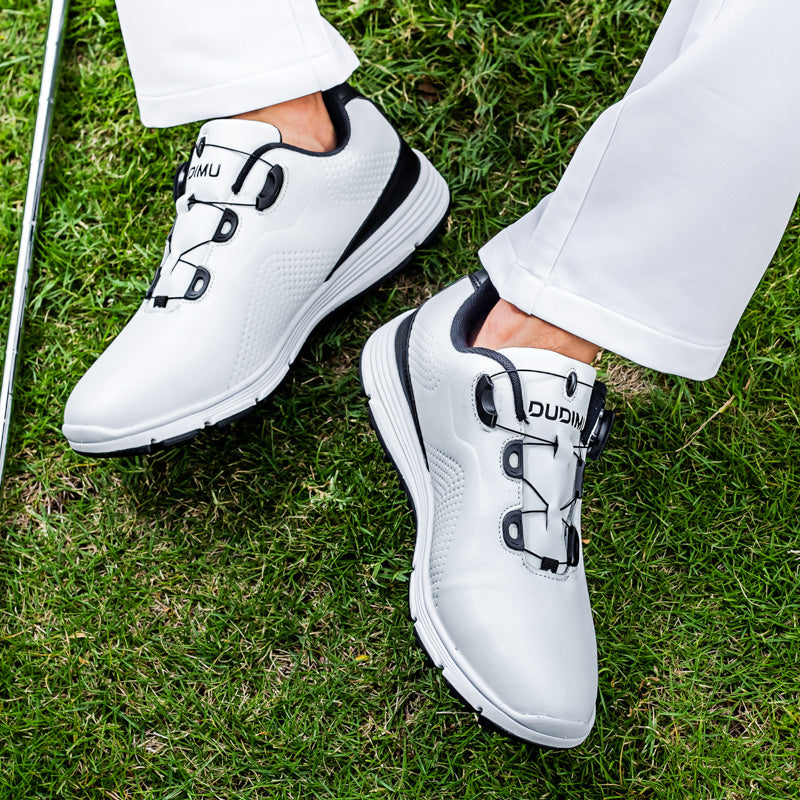 Chaussures de golf en cuir pour hommes Chaussures de golf imperméables et antidérapantes sans crampons | 20626