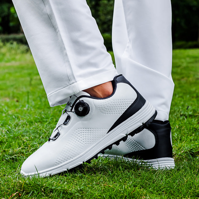 Chaussures de golf en cuir pour hommes Chaussures de golf imperméables et antidérapantes sans crampons | 20626