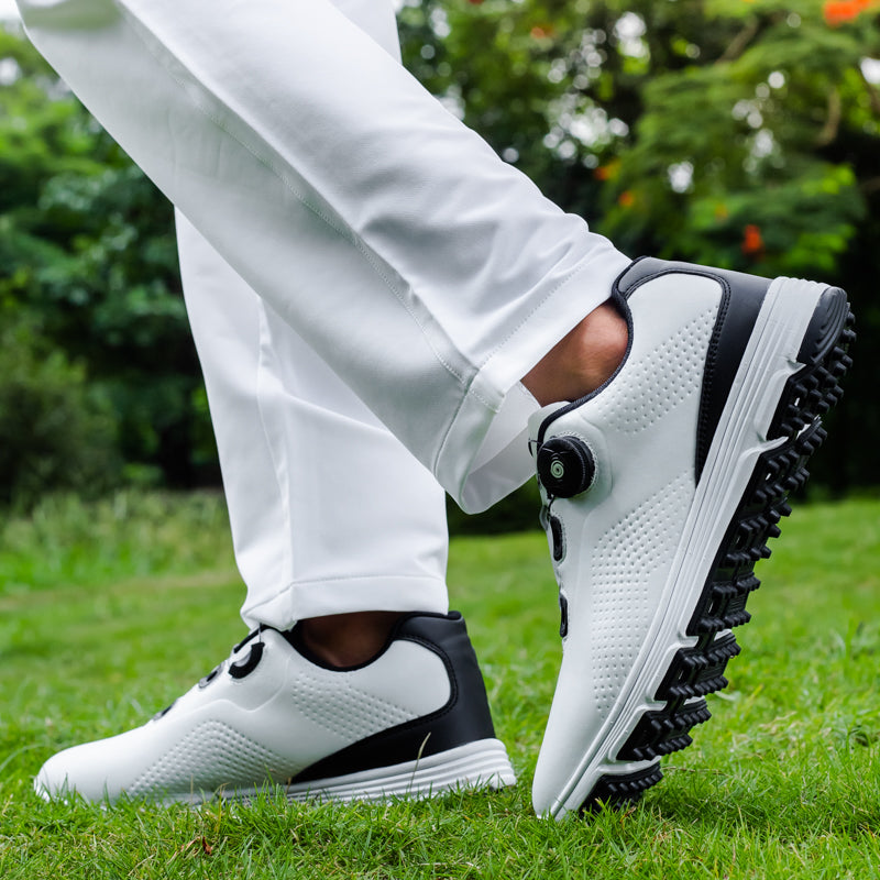 Chaussures de golf en cuir pour hommes Chaussures de golf imperméables et antidérapantes sans crampons | 20626