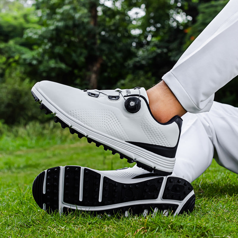 Chaussures de golf en cuir pour hommes Chaussures de golf imperméables et antidérapantes sans crampons | 20626