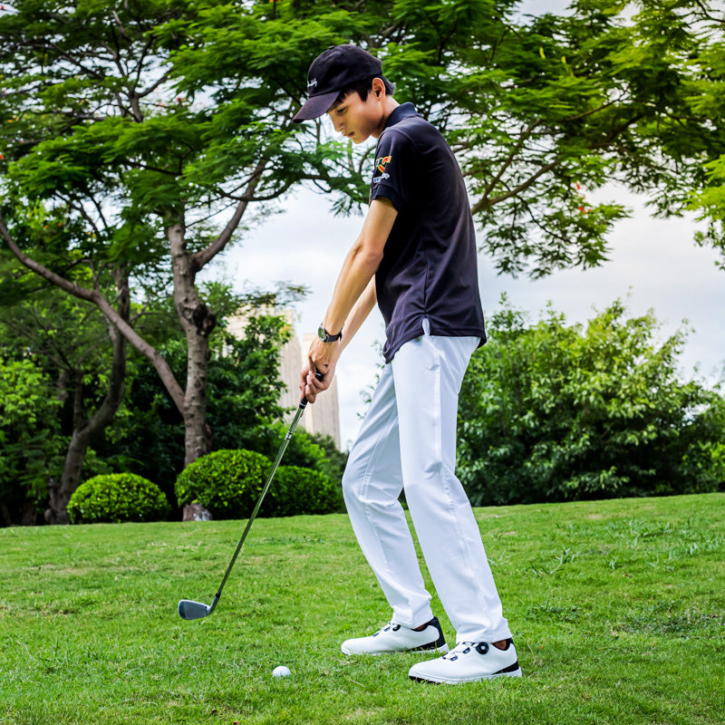 Chaussures de golf en cuir pour hommes Chaussures de golf imperméables et antidérapantes sans crampons | 20626