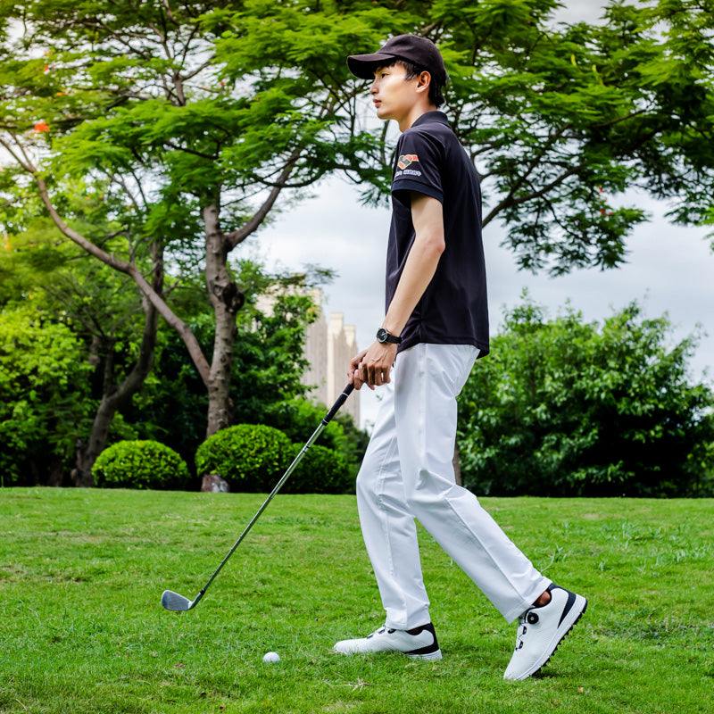 Chaussures de golf en cuir pour hommes Chaussures de golf imperméables et antidérapantes sans crampons | 20626