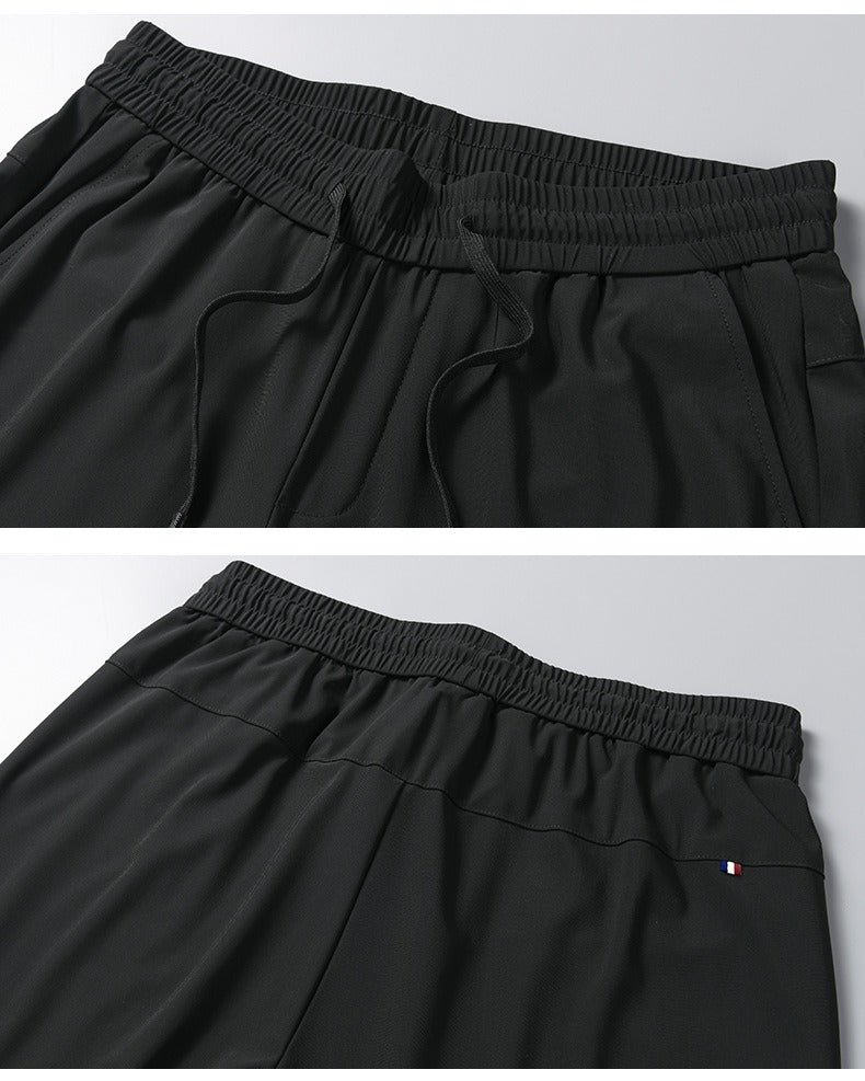 Men’s Quick-Dry Ice Silk Summer Jogger Pants | Lightweight Breathable Straight-Leg Active Trousers | L19-6601