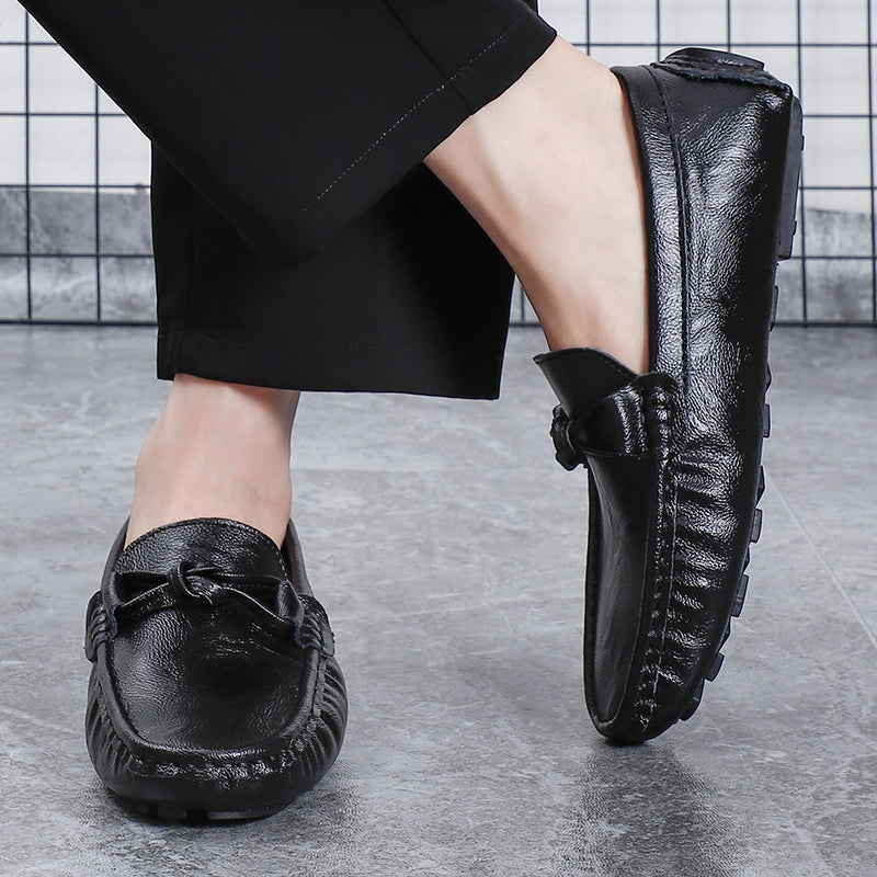 Men’s Genuine Leather Loafers – Classic Driving Moccasins with Anti-Slip Sole | 0063