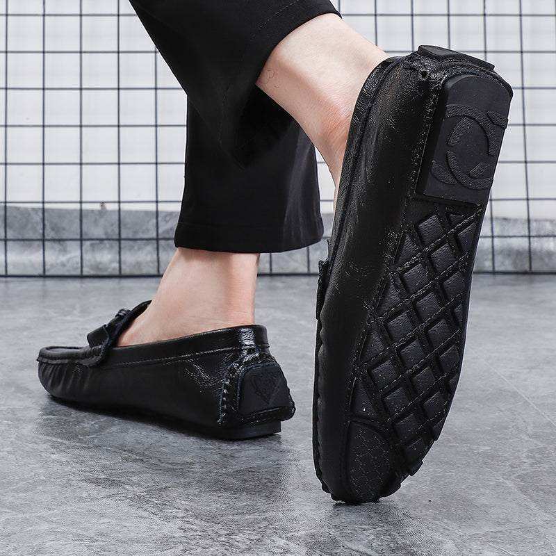 Men’s Genuine Leather Loafers – Classic Driving Moccasins with Anti-Slip Sole | 0063