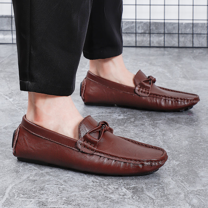 Men’s Genuine Leather Loafers – Classic Driving Moccasins with Anti-Slip Sole | 0063