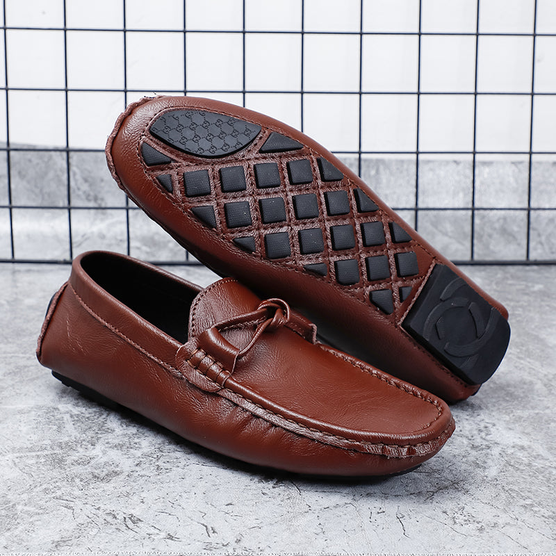Men’s Genuine Leather Loafers – Classic Driving Moccasins with Anti-Slip Sole | 0063