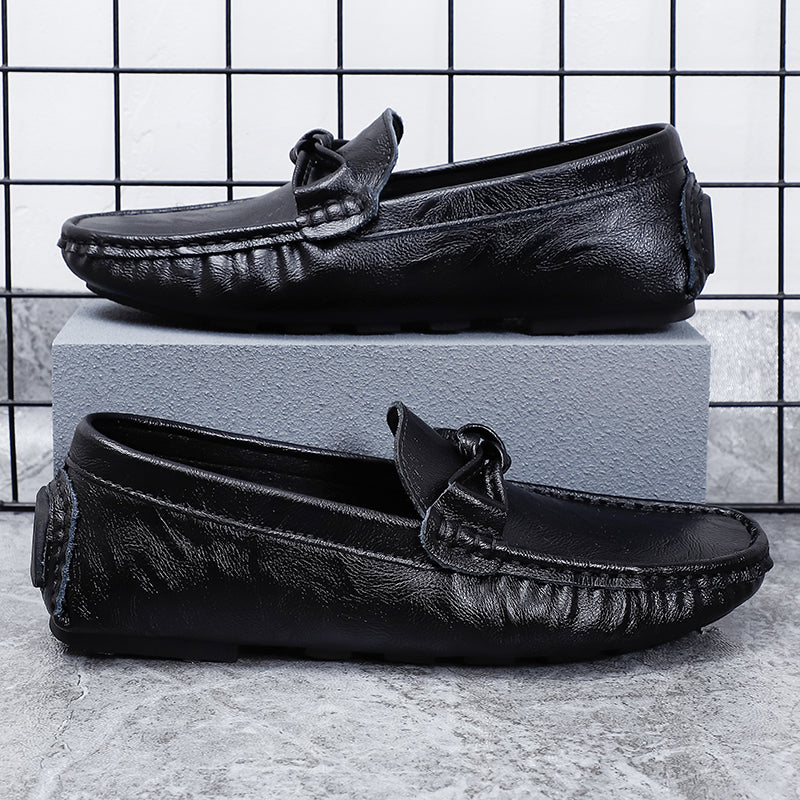 Men’s Genuine Leather Loafers – Classic Driving Moccasins with Anti-Slip Sole | 0063