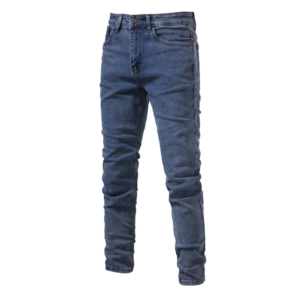 Pantalon en jean pour homme, décontracté, automne, pantalon extensible, déchiré, skinny | ZH10