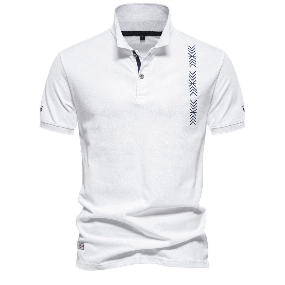 Men's Embroidered Cotton Polo Shirt - 2025 Spring Slim-Fit Casual Top | PS1012
