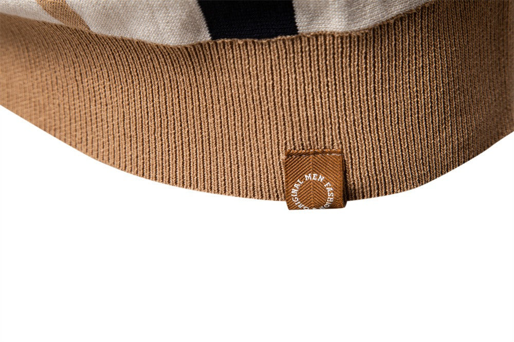 Men's Striped Knit Polo Shirt - 2025 Summer Slim-Fit Urban Casual Top | PSD8021/PSD8028