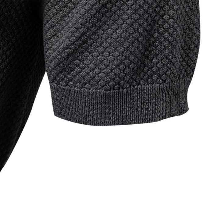 Men's Pineapple Knit Texture Polo Shirt - 2025 Summer Relaxed Fit Short Sleeve Top | PSD8025